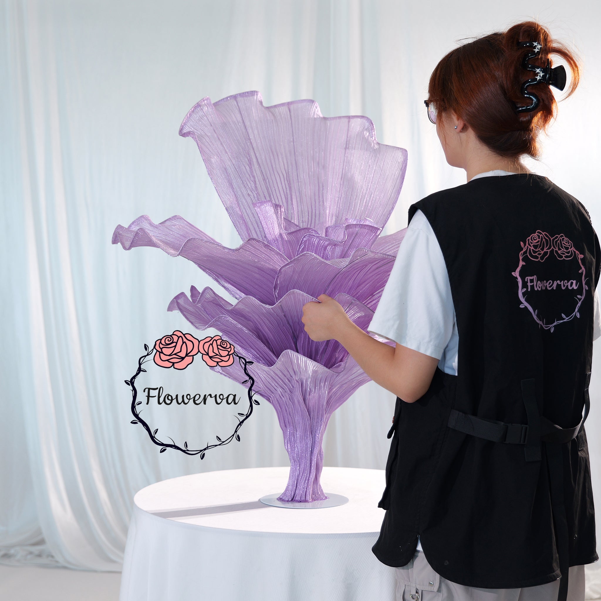 Flowerva Amethyst Wedding and Home Art Decoration Pearl Purple 100cm