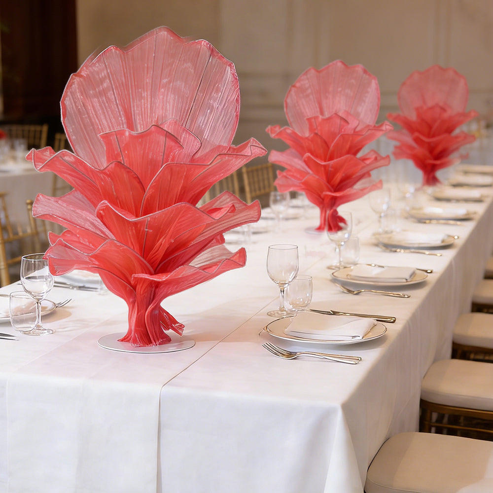 Flowerva Rose Red Table Flower Wedding Decoration (With Base)