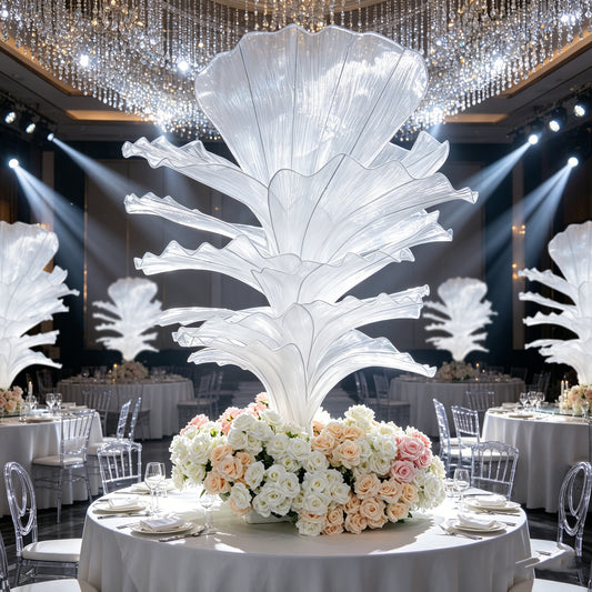 Flowerva Pure White Artistic Wedding Table Decorations