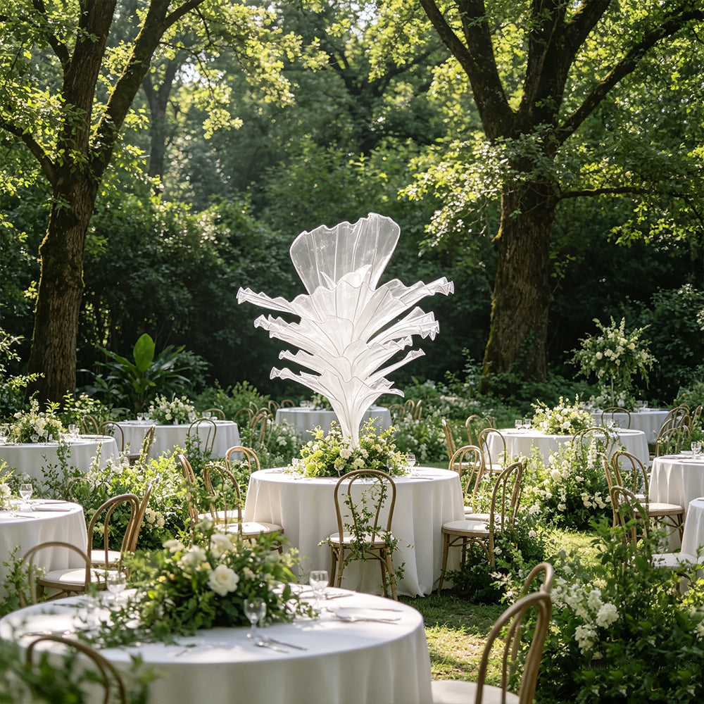 Flowerva Pure White Artistic Wedding Table Decorations
