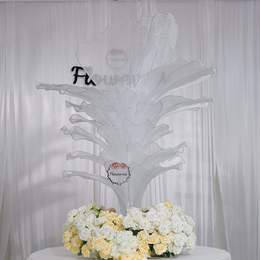 Flowerva Pure White Artistic Wedding Table Decorations