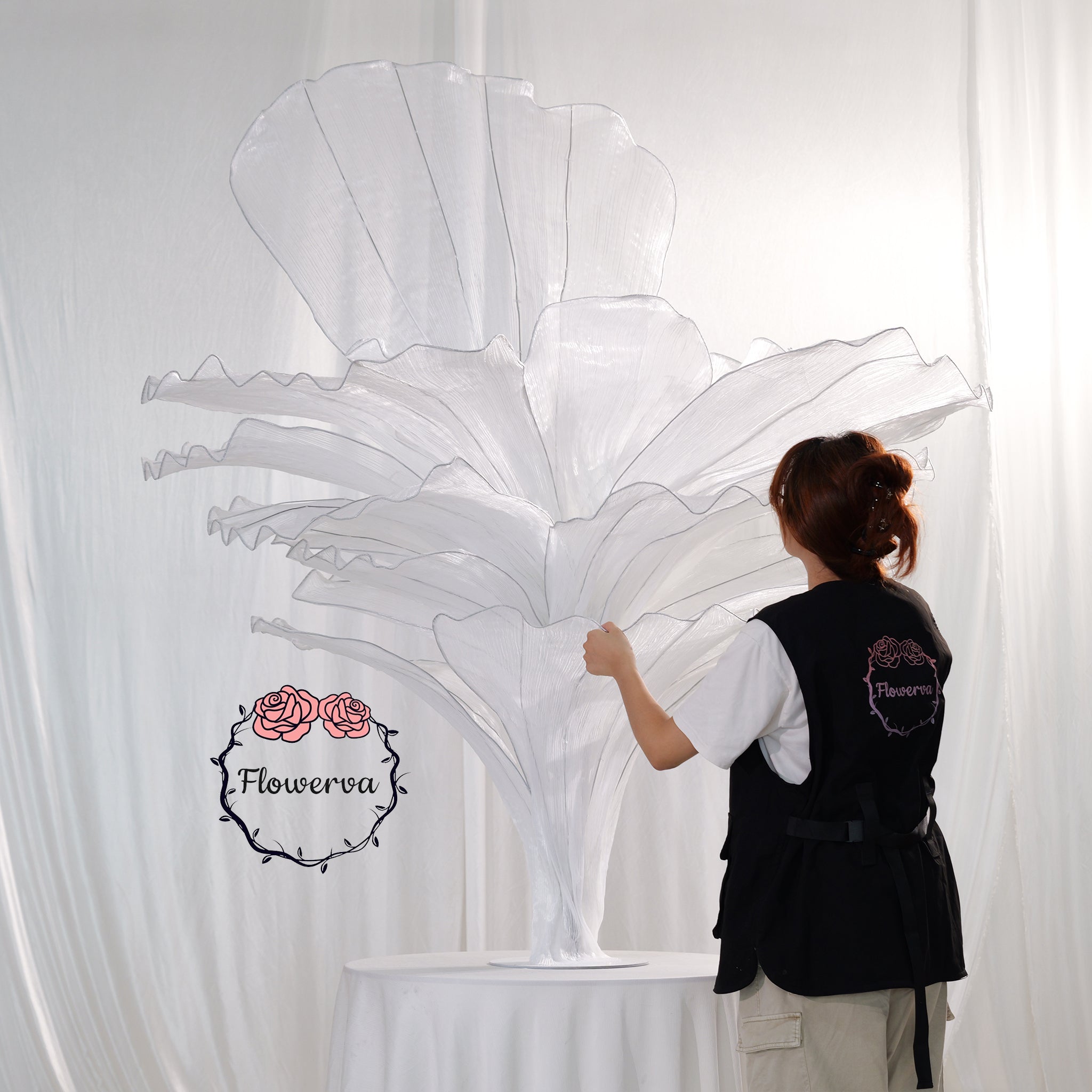 Flowerva Artistic Table Flower Wedding Decor Pure White 180cm