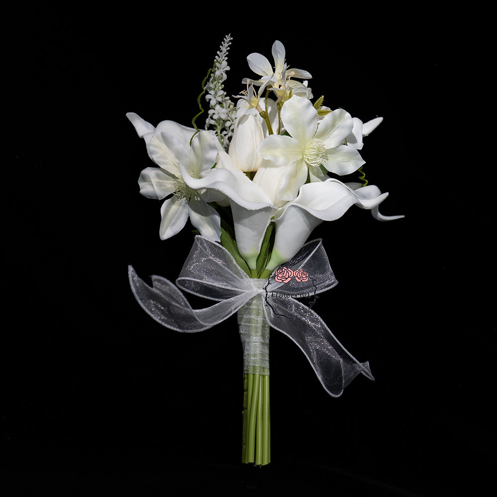Flowerva White Tulip Hand Bouquet