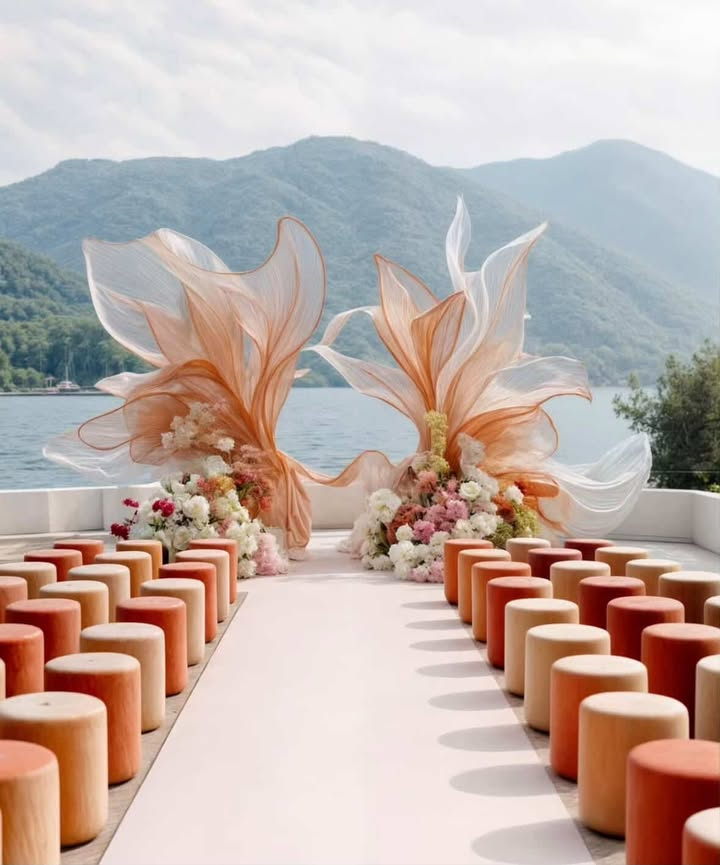 Flowerva Customize Stage decoration and fast Shipping(only fabric decor without flowers)