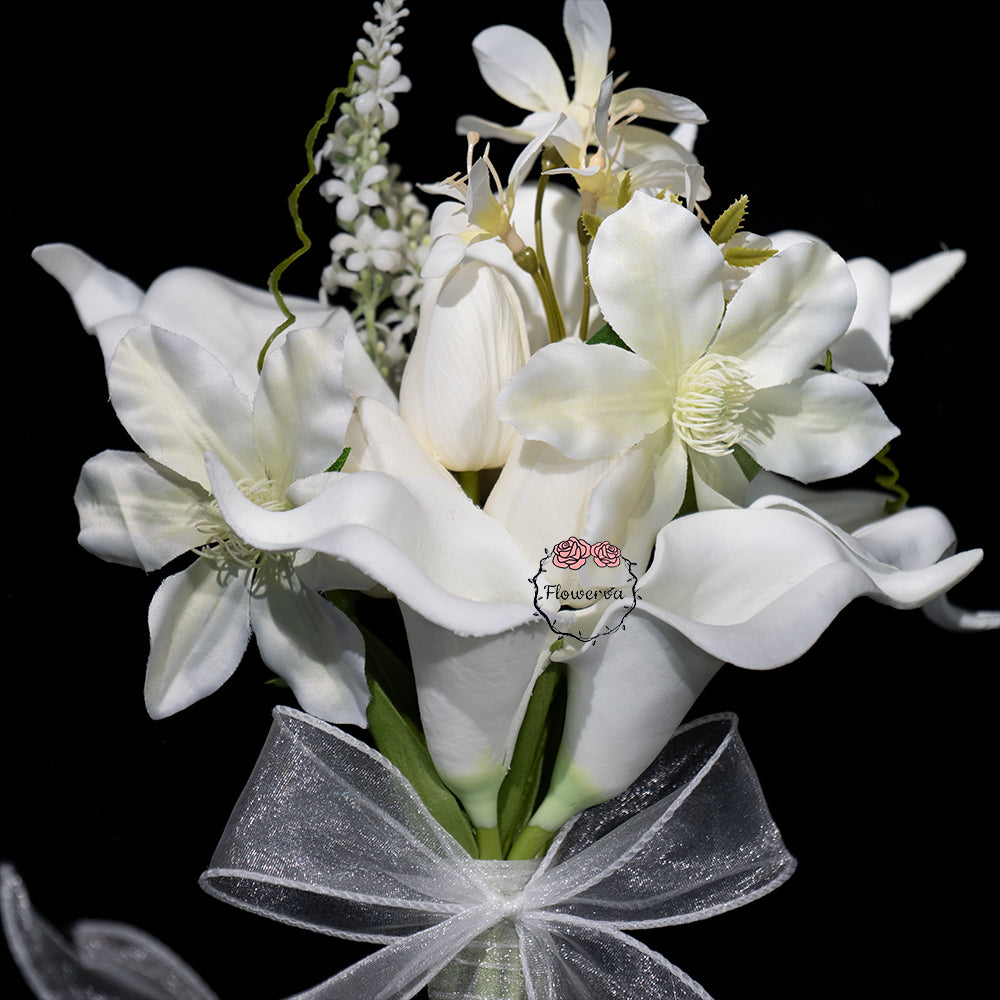 Flowerva White Tulip Hand Bouquet