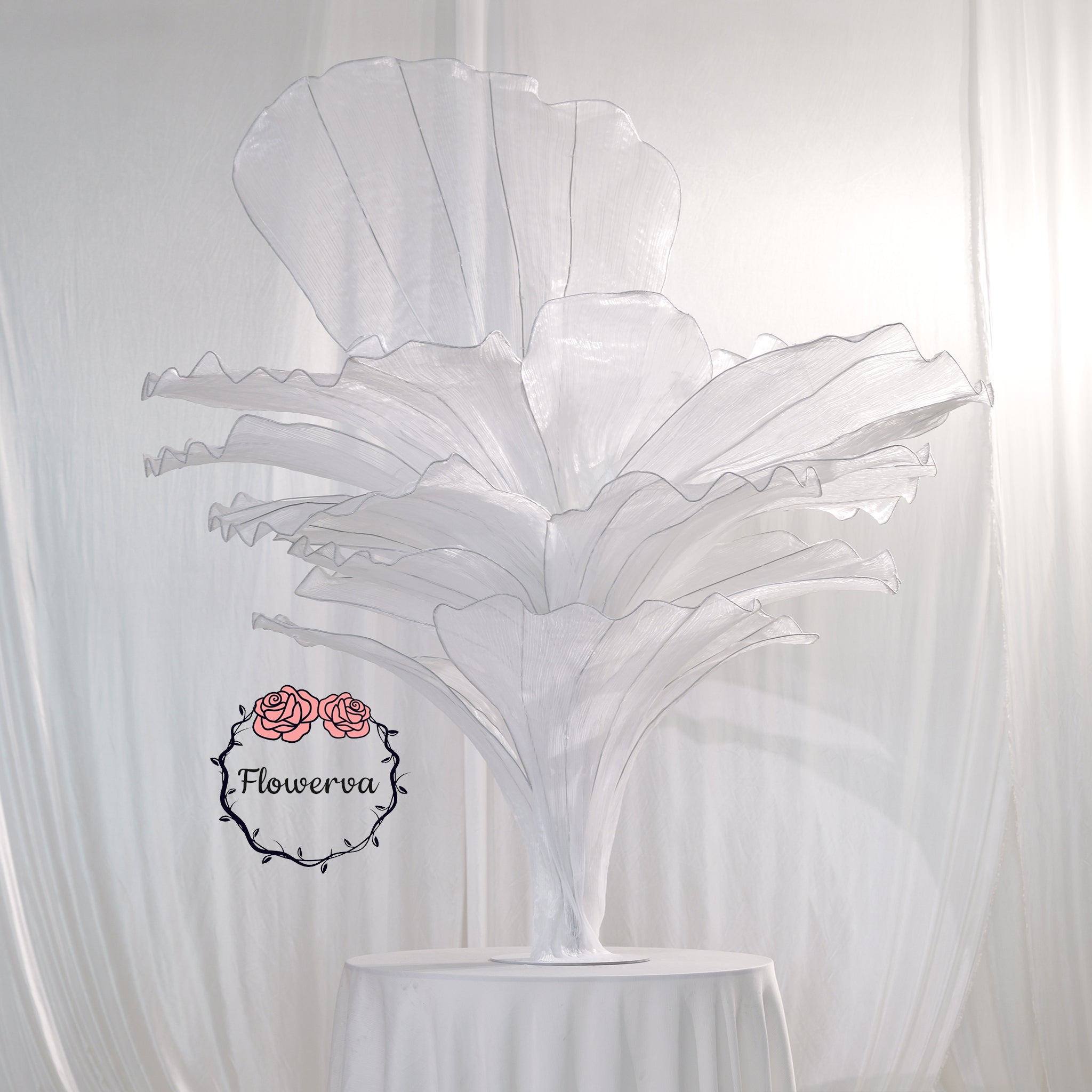 Flowerva Artistic Table Flower Wedding Decor Pure White 180cm