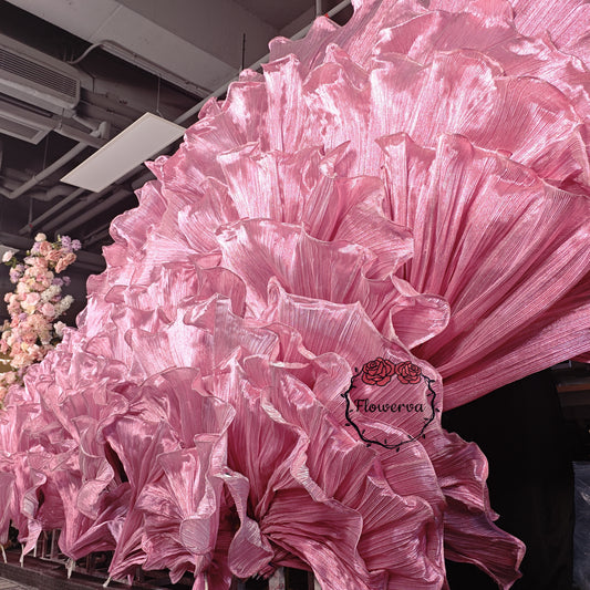 Flowerva Giant Crystal Pink Petal Wave Wedding Party Decoration