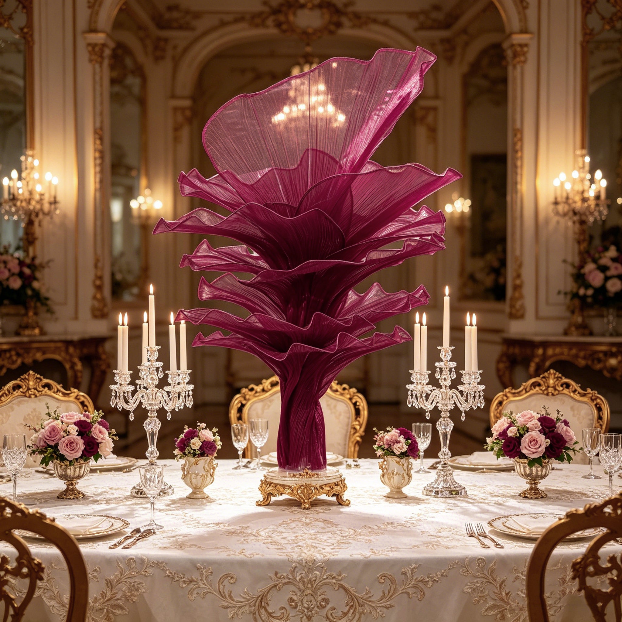 Flowerva Height Fabric Table Flower Wedding Decor(Without Flowers)