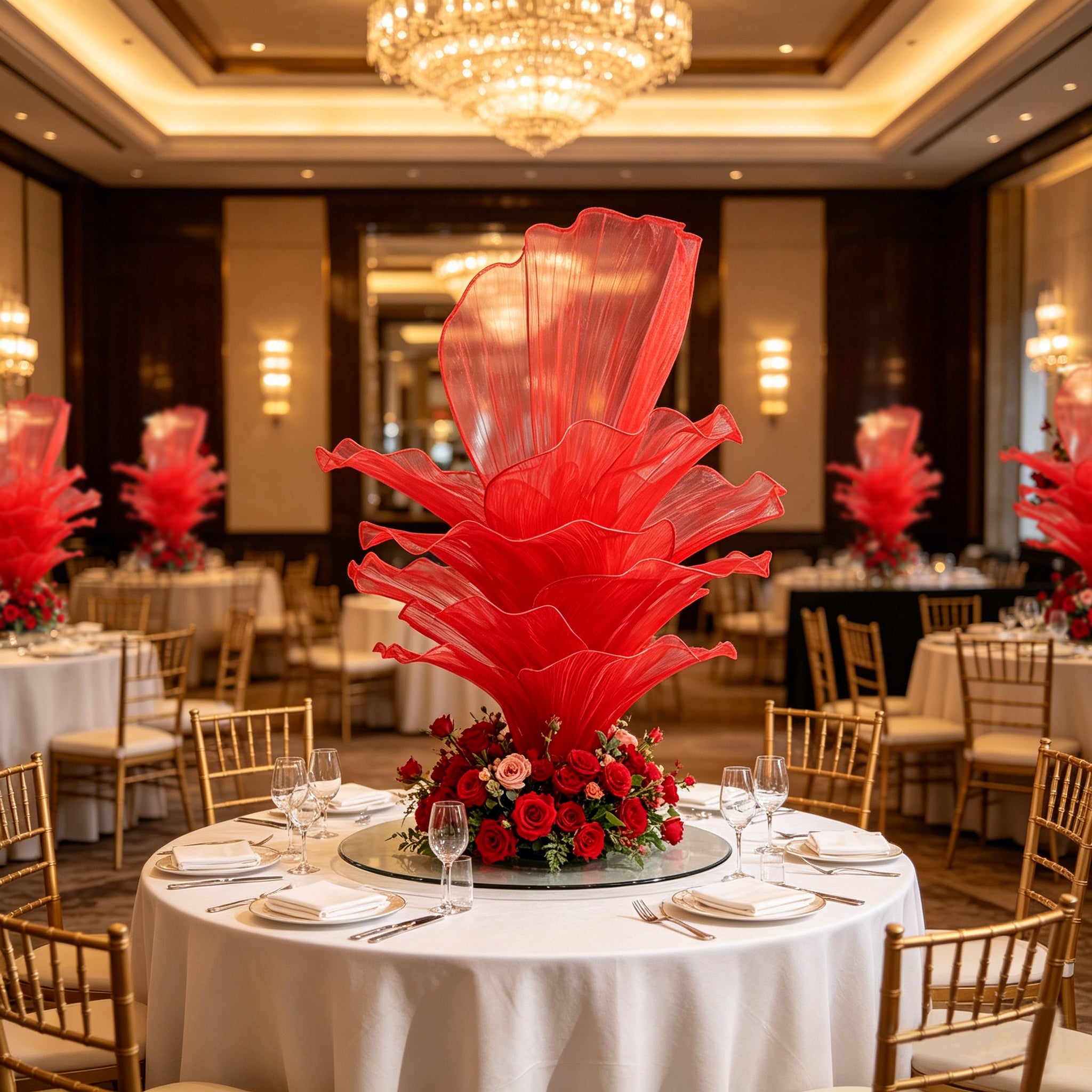 Flowerva Aesthetic Wedding Art Ceremony Red Vintage