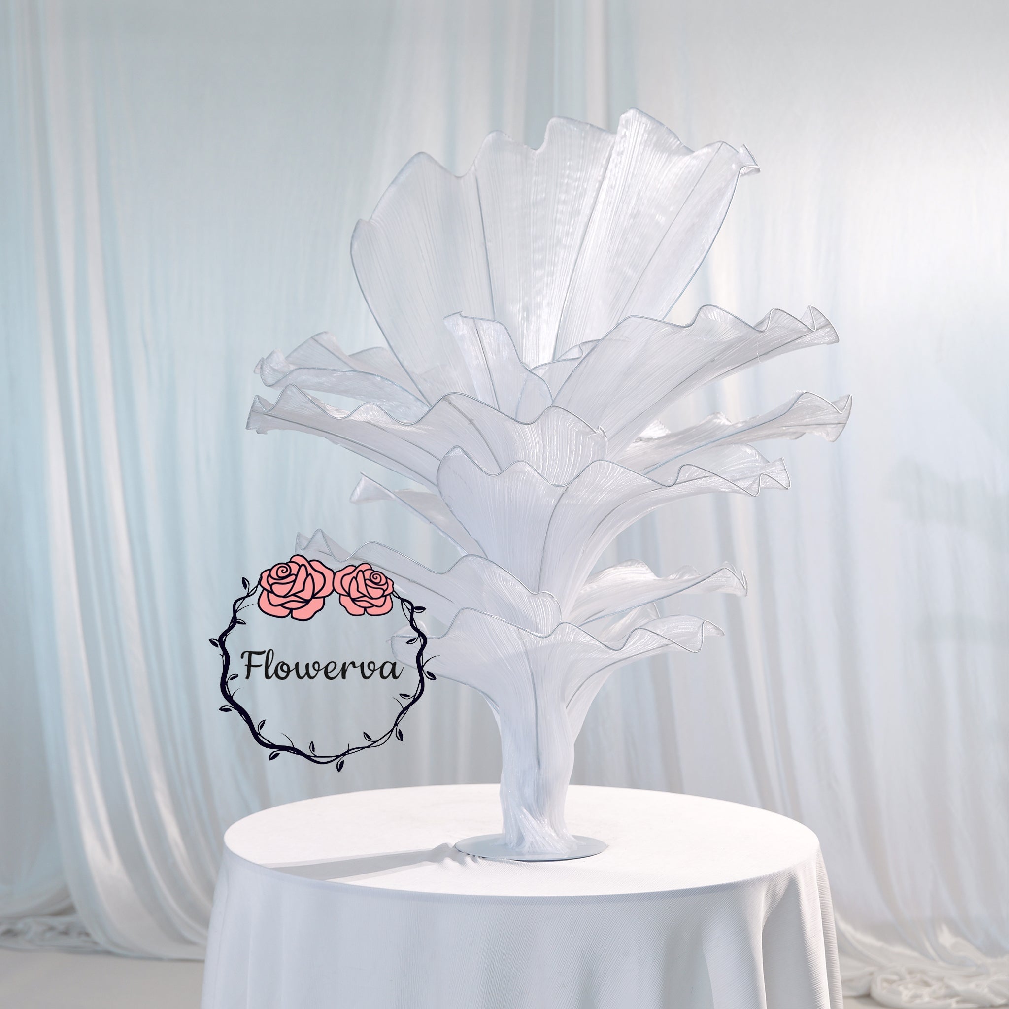 Flowerva Artistic Table Flower Wedding Decor Pure White 100cm