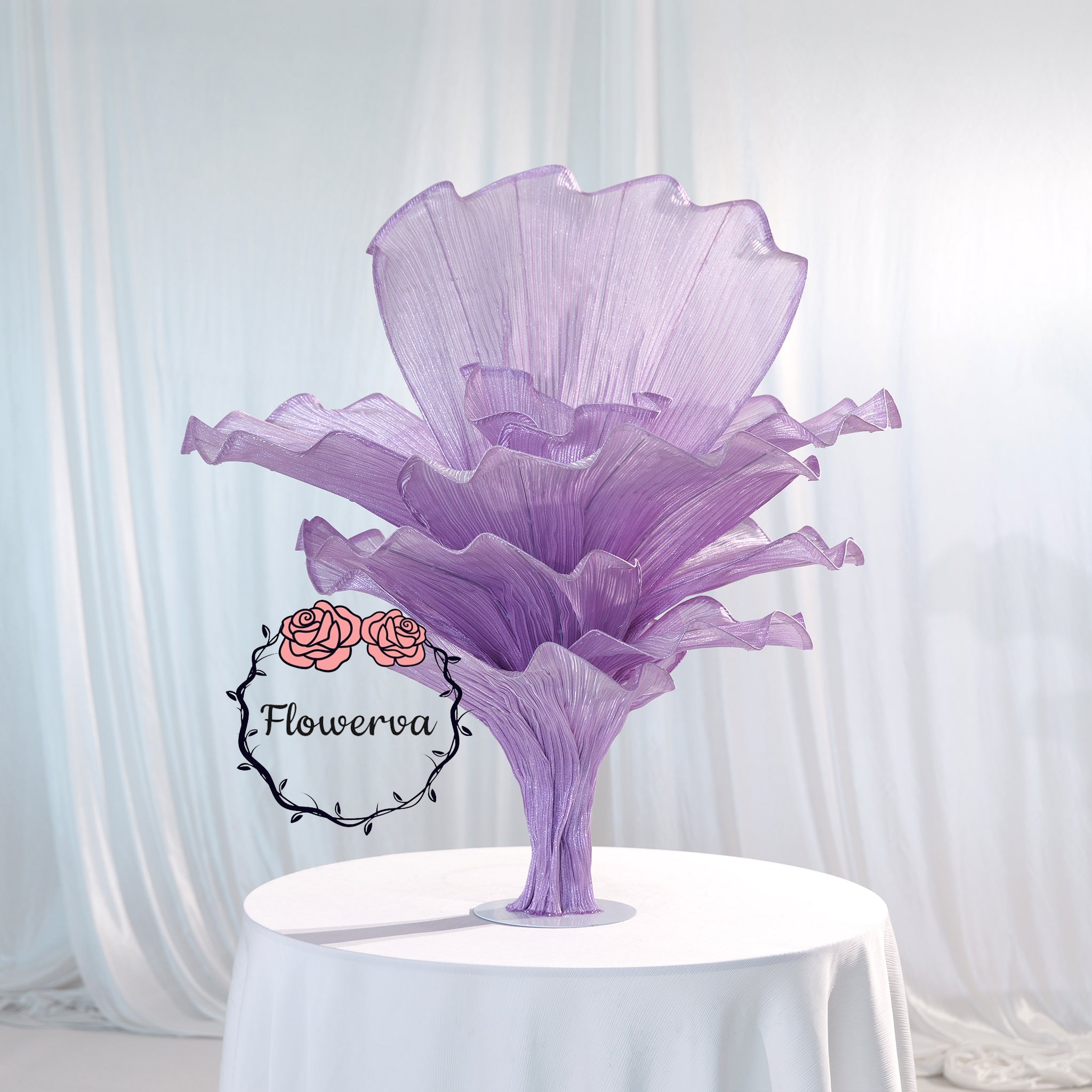 Flowerva Amethyst Wedding and Home Art Decoration Pearl Purple 100cm