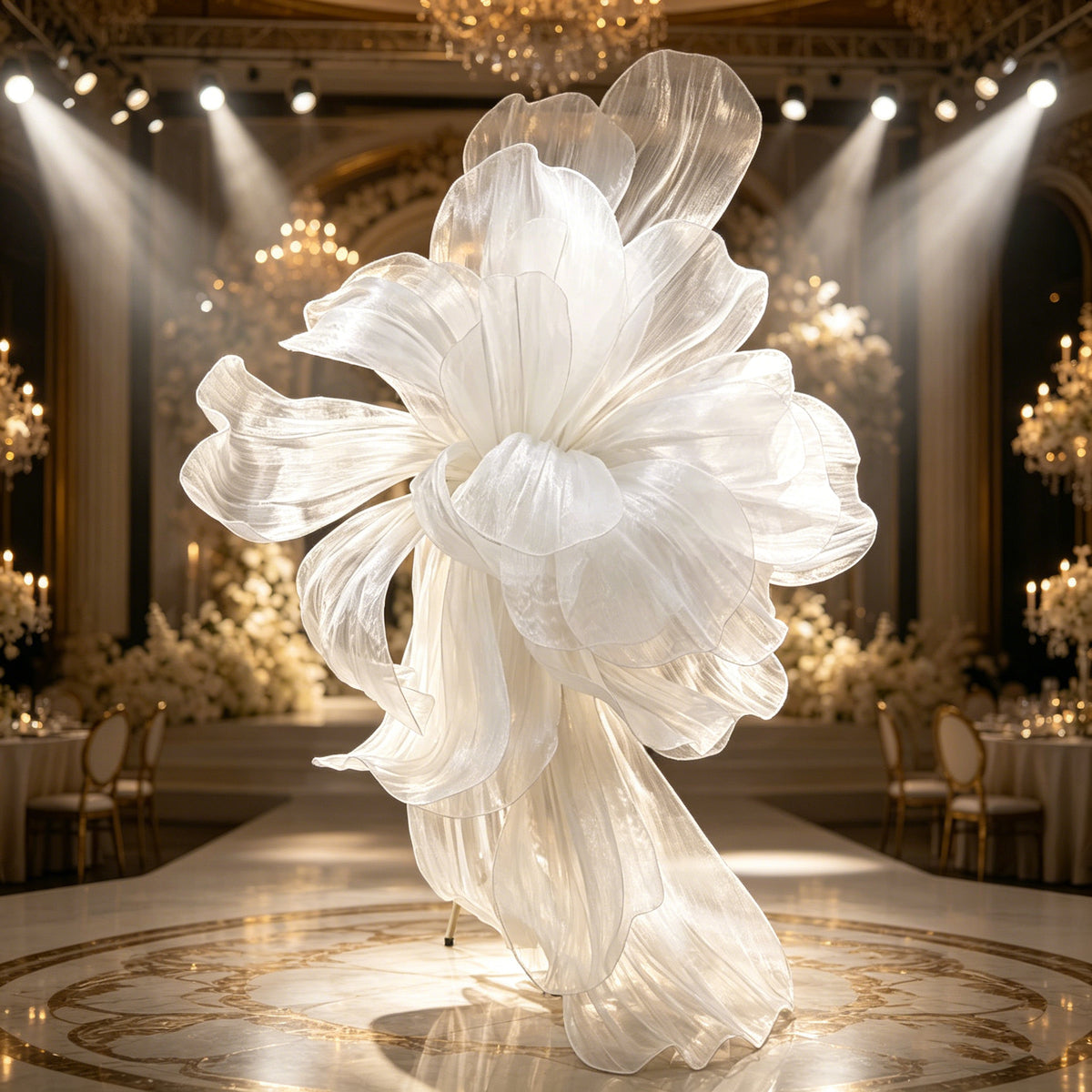 Flowerva Cloud Veil Oversized Statement Bloom
