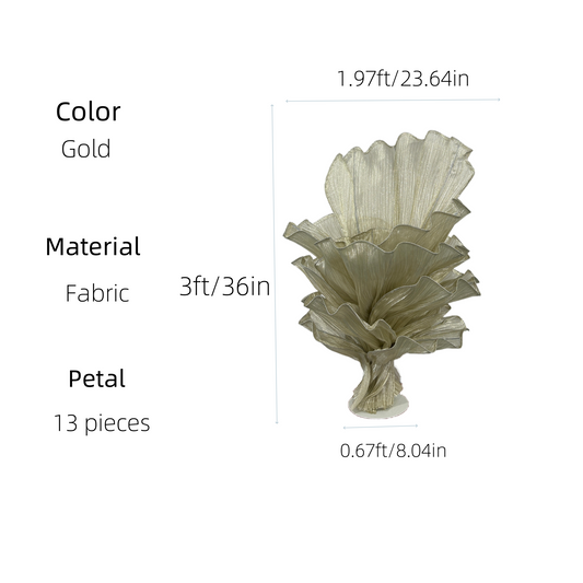 Flowerva's Blooming Golden Melody French Vintage Wedding and Home Art Decoration