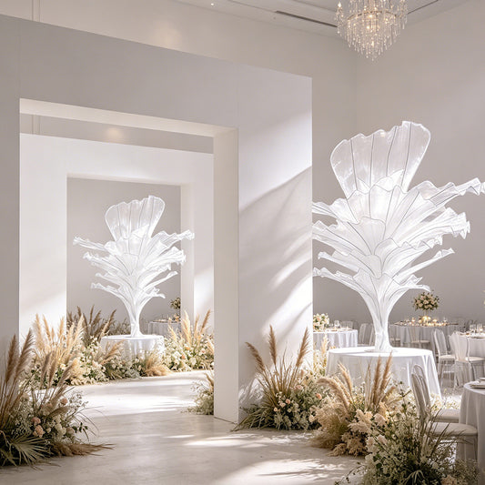 Grand Flowerva Pure White Artistic Table Decor