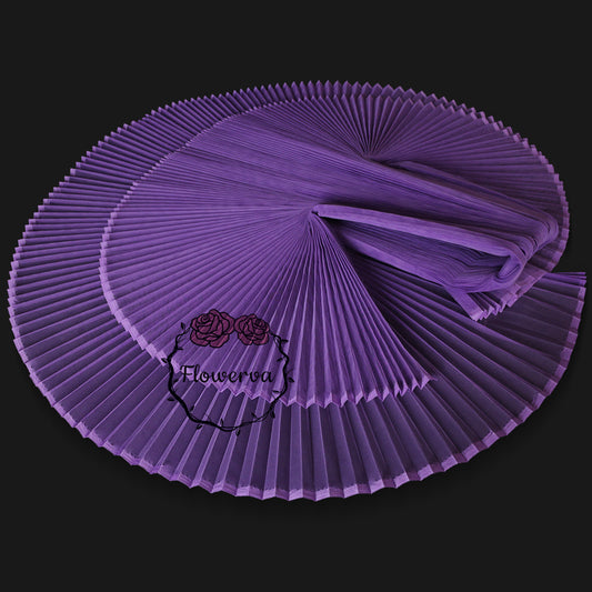 Flowerva Deep Grey Purple Great Pleated Organza Crinkle Fabric 6324