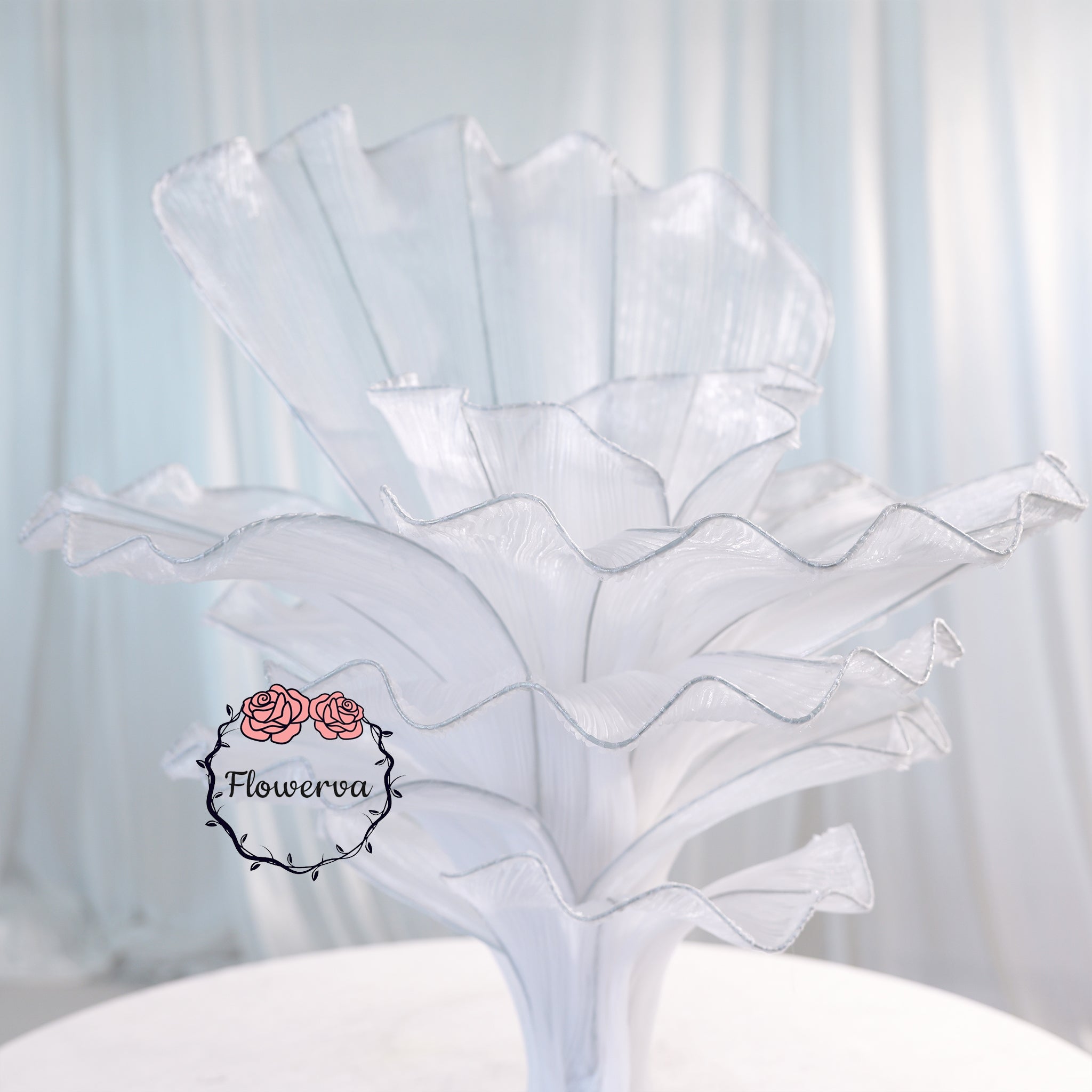 Flowerva Pure White Artistic Wedding Table Decorations
