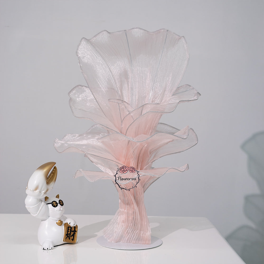 Flowerva Light Pink Table Flower Wedding Decoration (With Base)