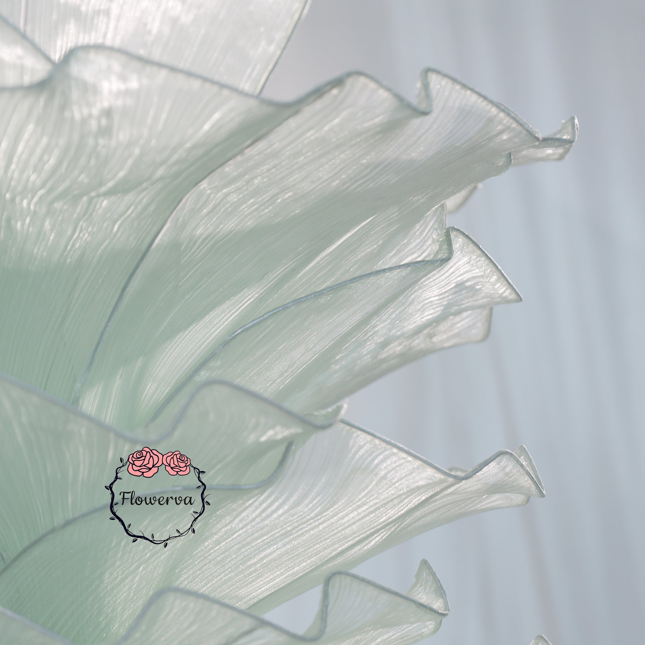 Flowerva Light Green Table Flower Wedding Decoration (With Base)