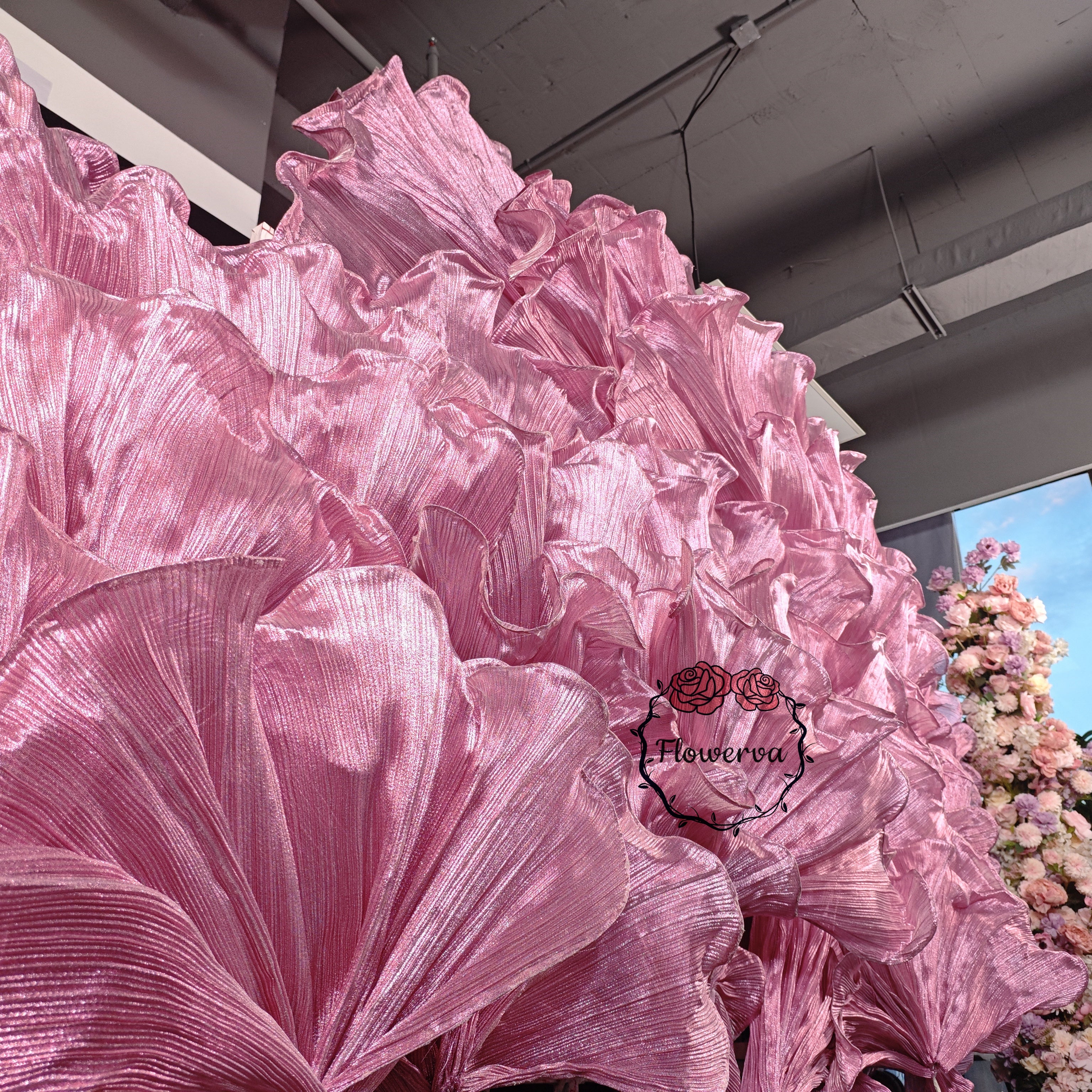 Flowerva Giant Crystal Petal Wave Wedding Party Decoration