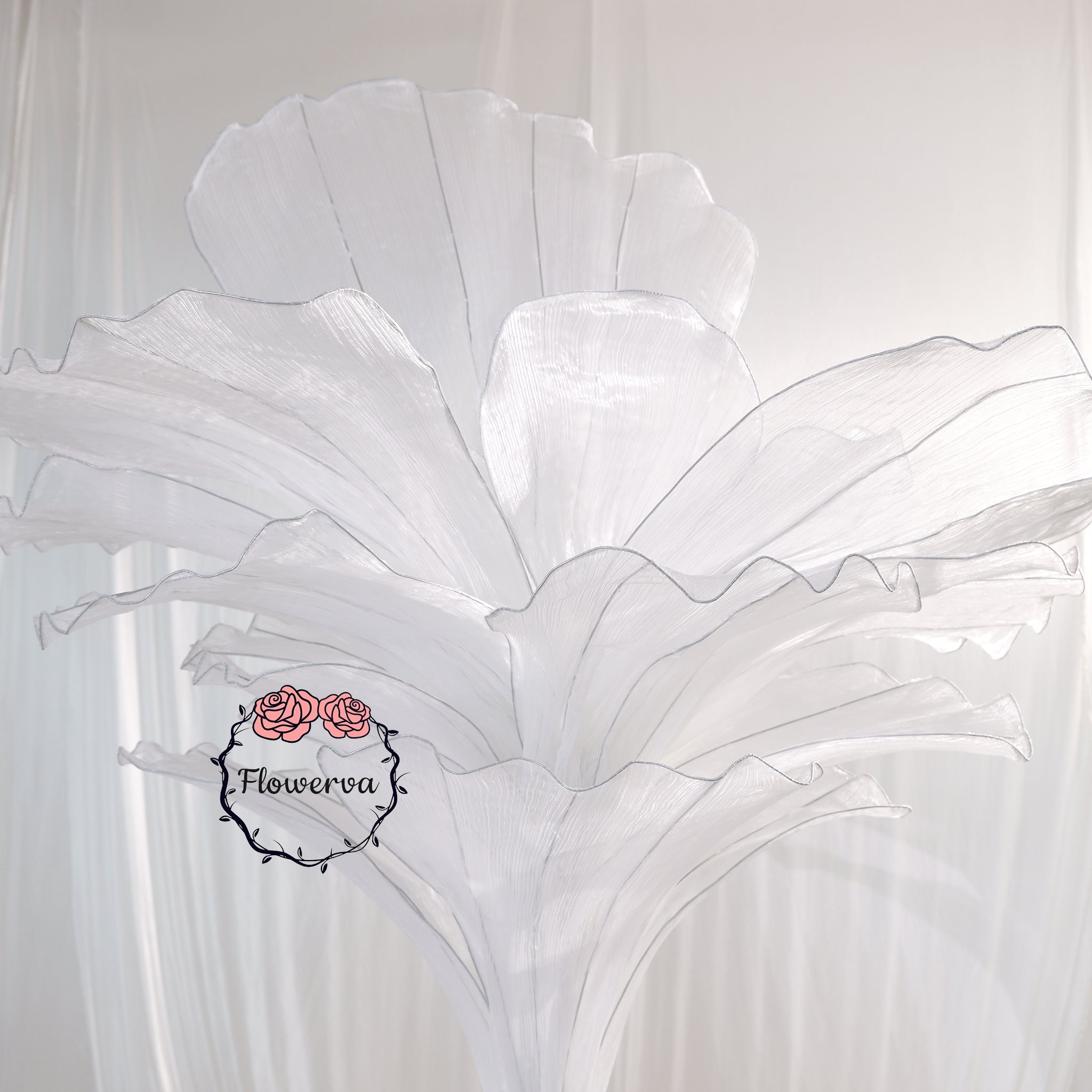 Flowerva Pure White Artistic Wedding Table Decorations