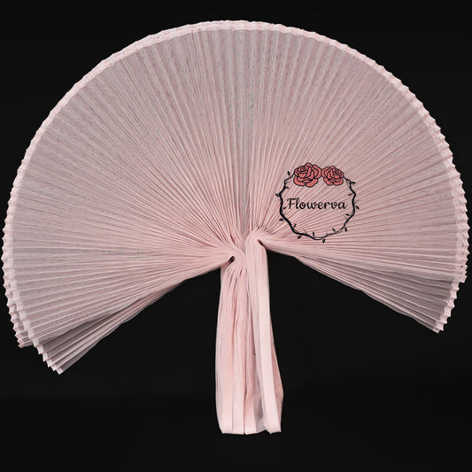 Flowerva Grayish Pink Great Pleated Organza Crinkle Fabric 6324