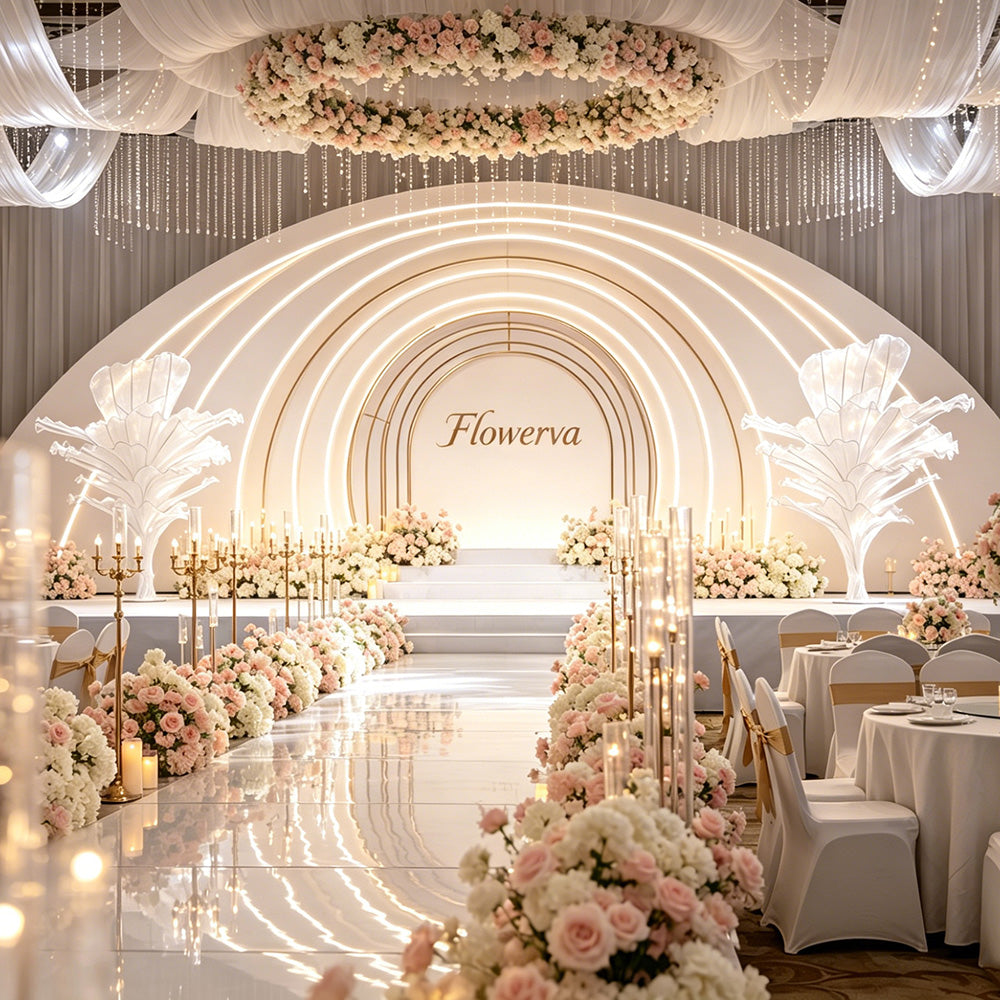 Flowerva Height Fabric Table Flower Wedding Decor(Without Flowers)