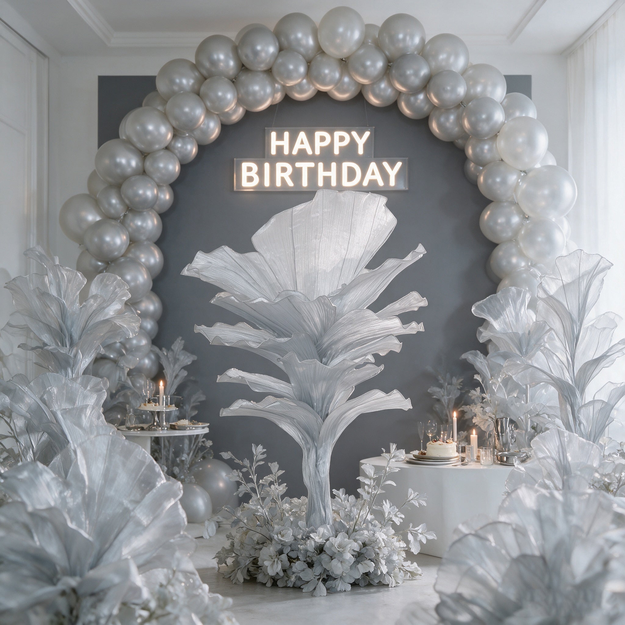Flowerva "Glacier Flower" Luxury Wedding and Home Art Decoration