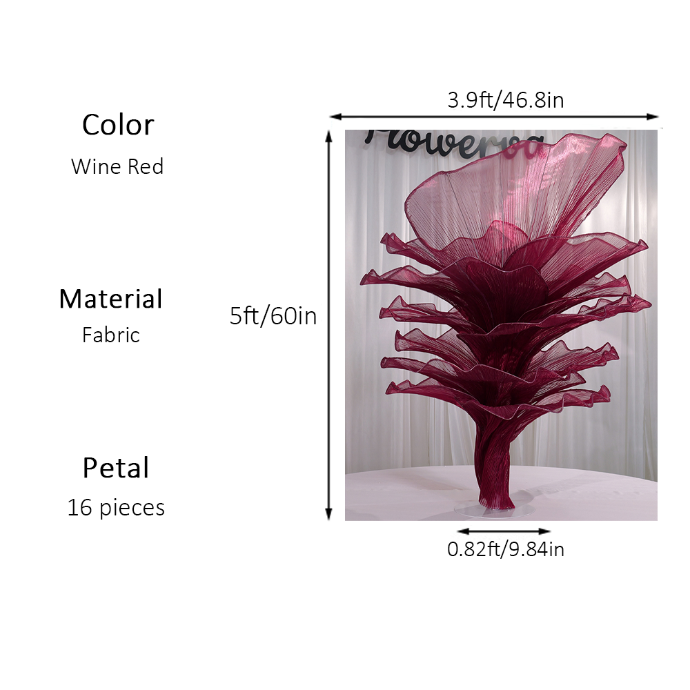 Flowerva Height Fabric Table Flower Wedding Decor(Without Flowers)