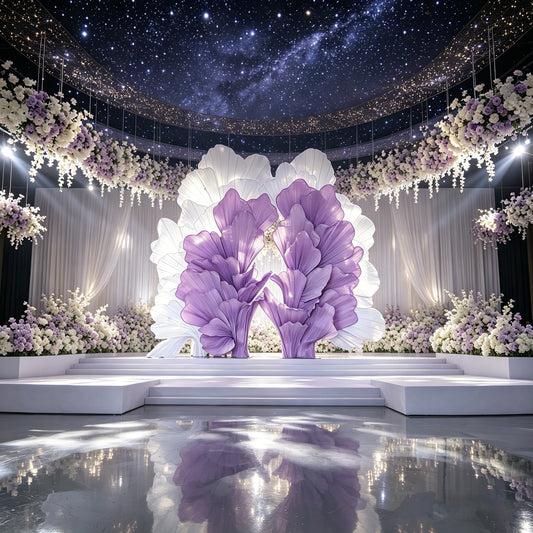 Flowerva Radiant Petal Sculpture Wedding Decor (Excluding Shelves)