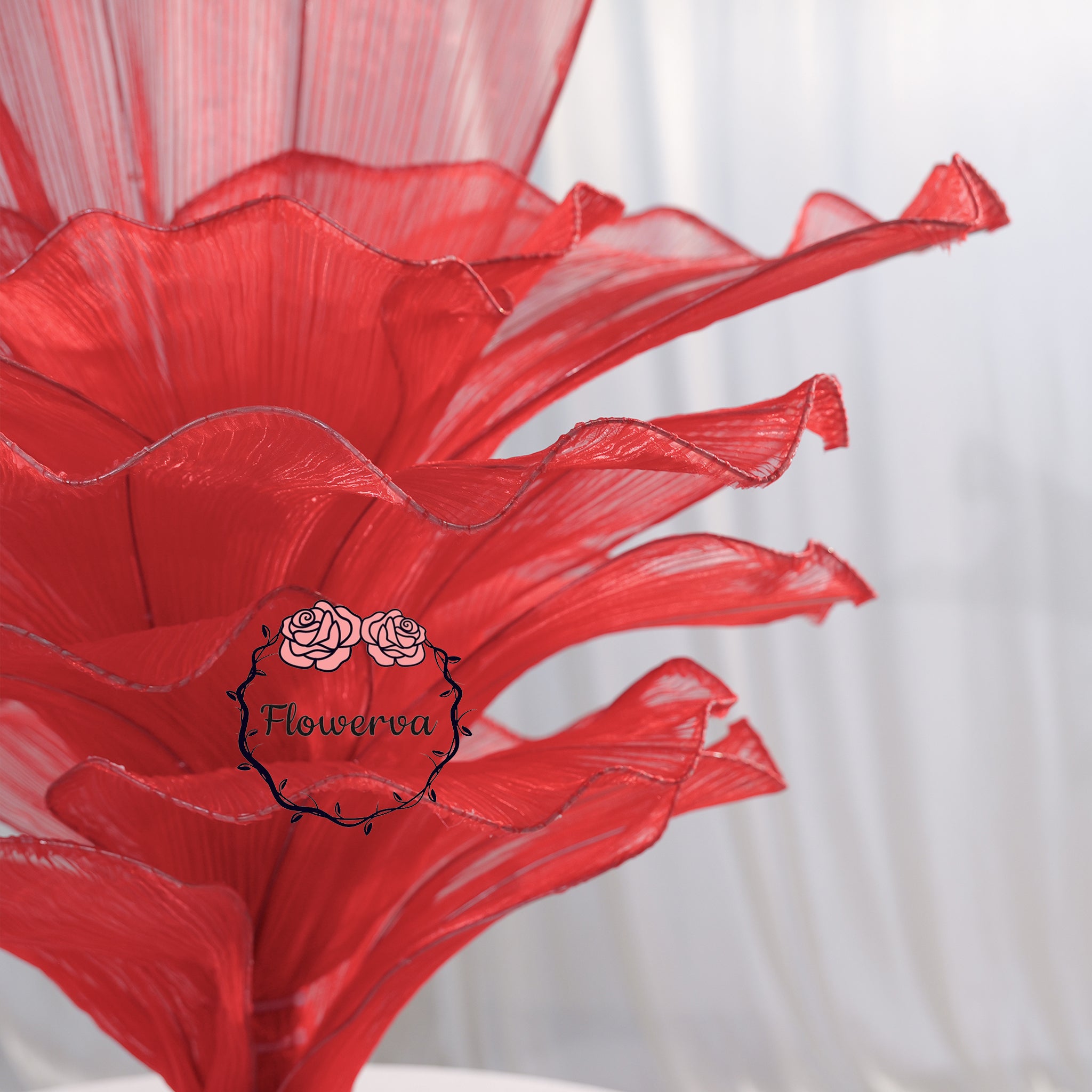 Flowerva Red Vintage Aesthetic Wedding Home Art Installation