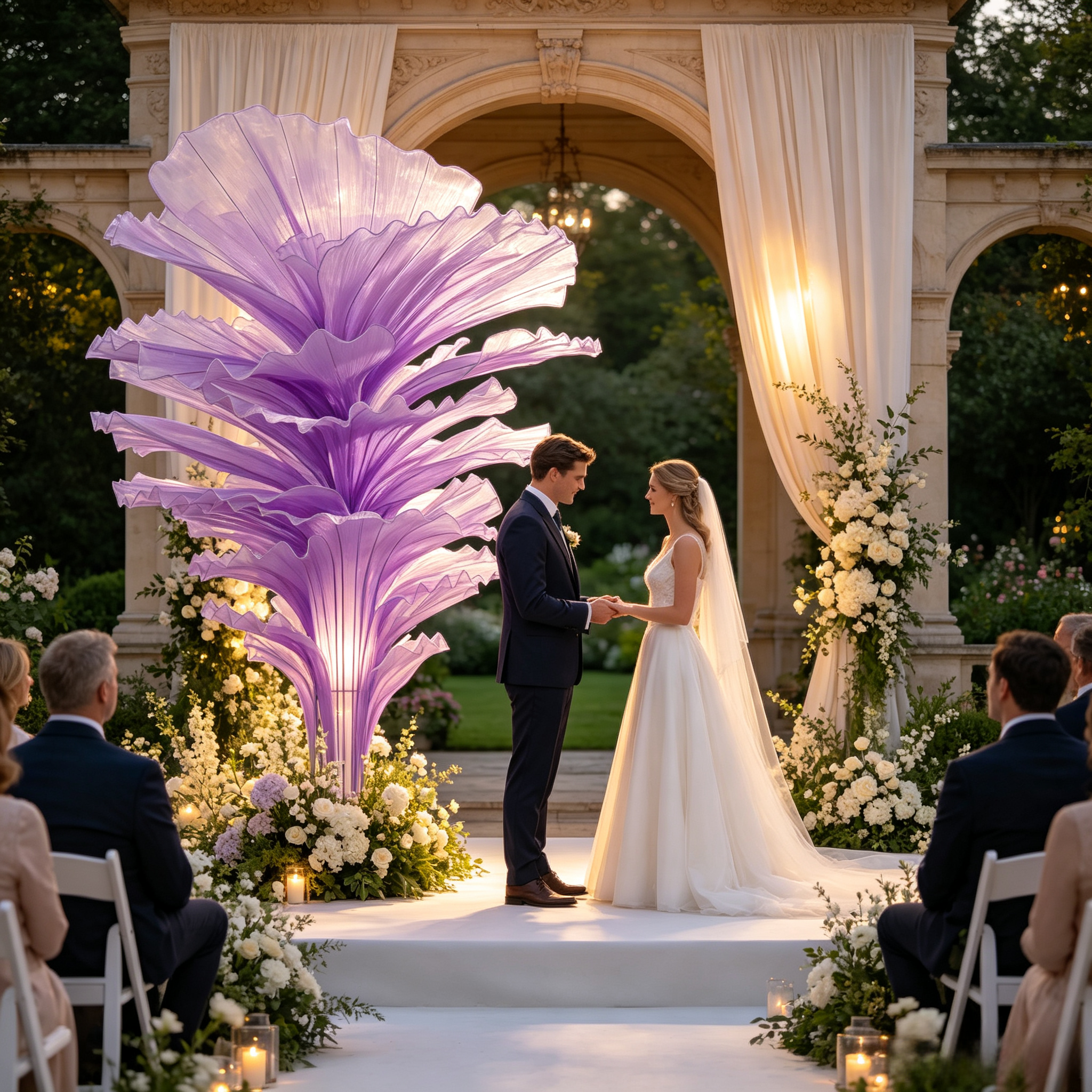 Flowerva Gradient Violet Wedding Table Flower Ready