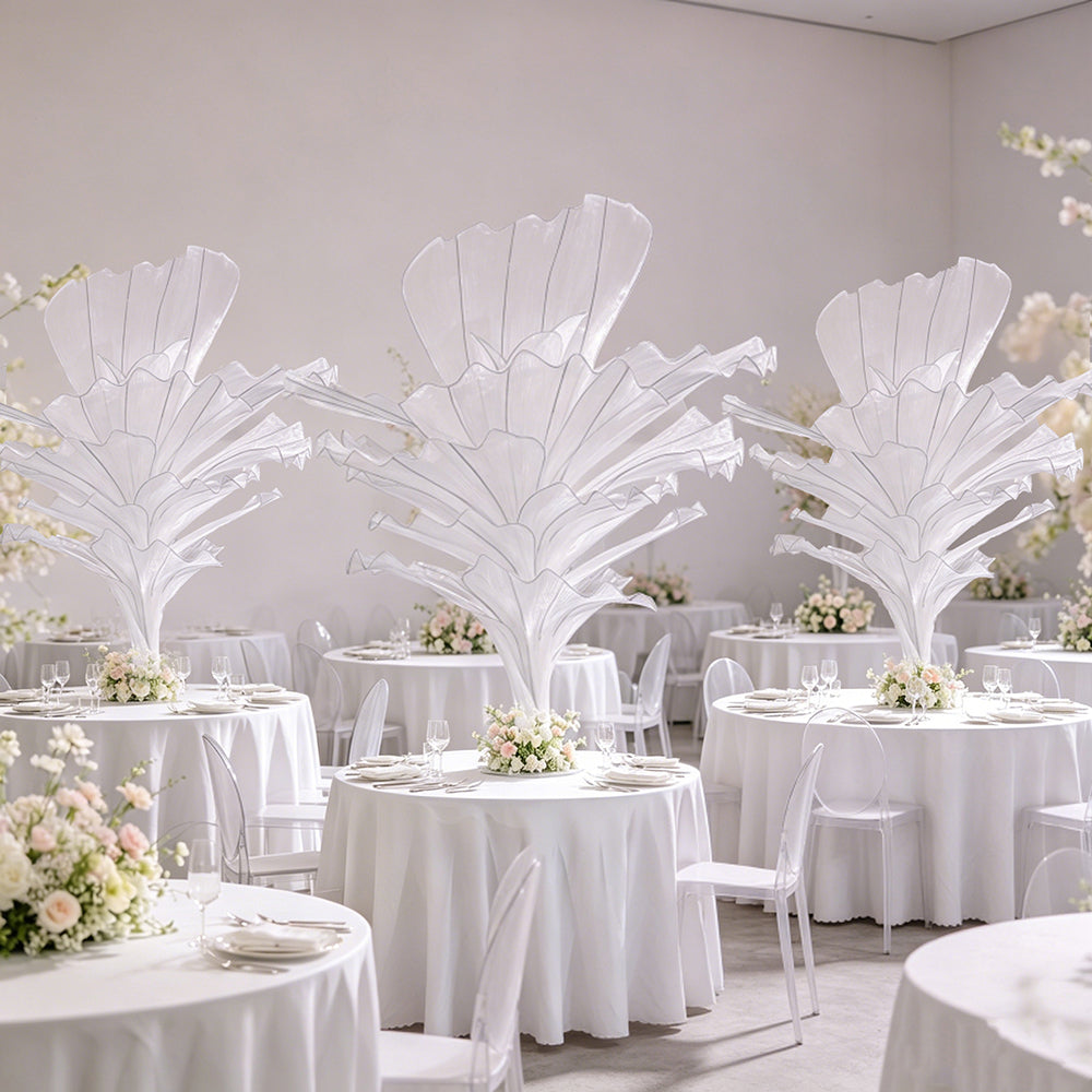 Flowerva Pure White Artistic Wedding Table Decorations