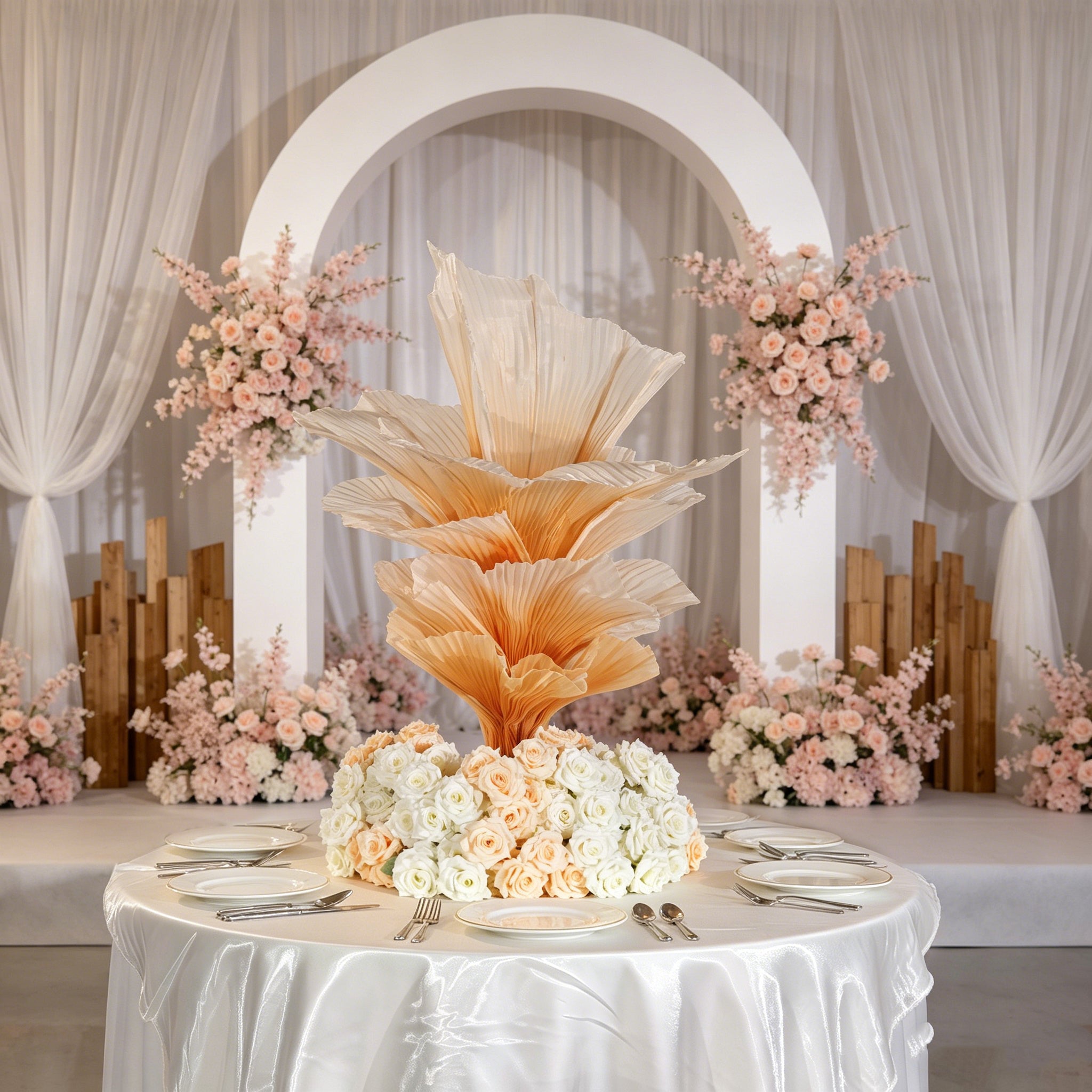 Flowerva "Romantic Light" Table Flower Wedding Decoration/Home Decor