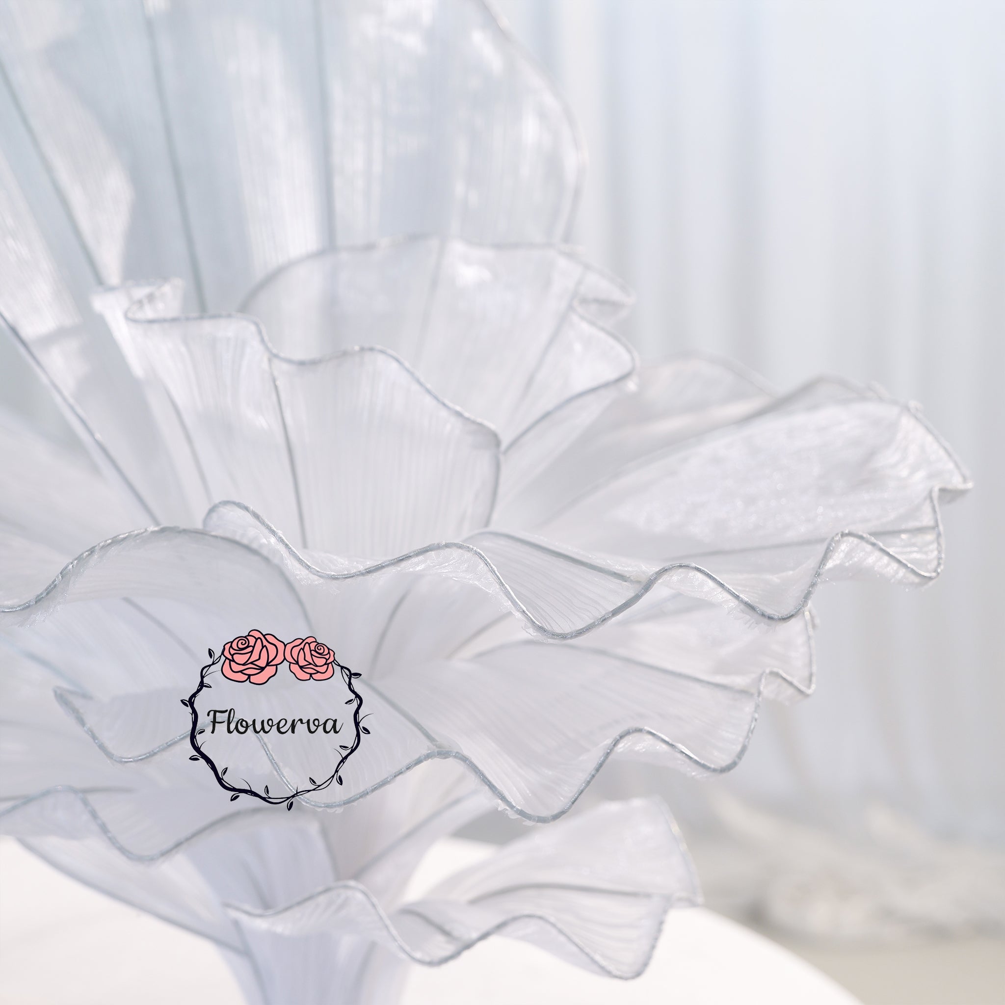 Flowerva Pure White Artistic Wedding Table Decorations