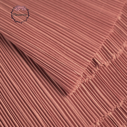 Flowerva Dark Grey Pink Flowerva Pleated Decoration Printmaking Fabric