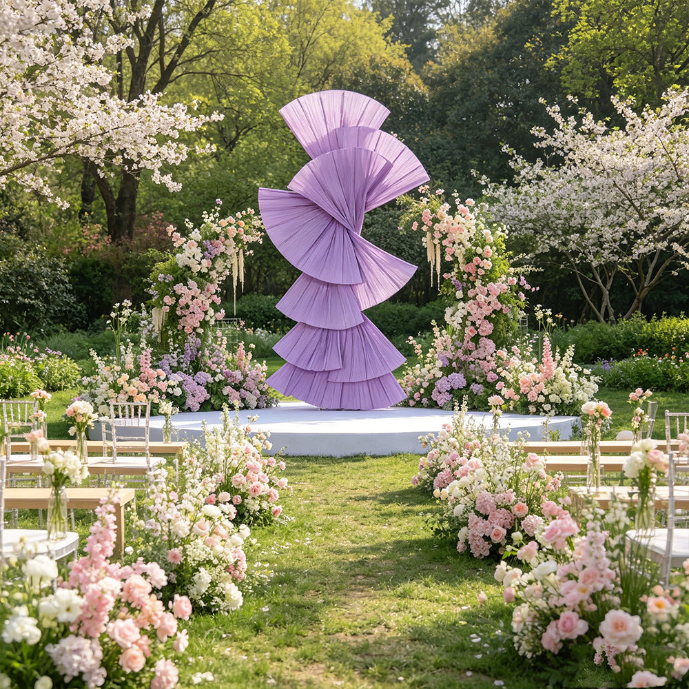 Flowerva Retro Fan Shaped Design Wedding&Event Decoration