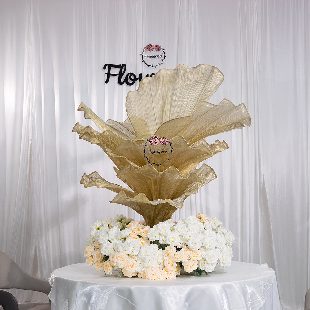 Flowerva French Vintage Wedding Decor Champagne Gold 150cm