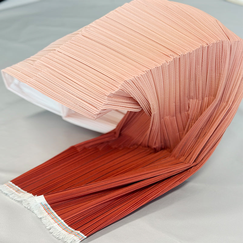 Flowerva Pleated Gradient Color Textured Fabric Handmade DIY Decoration