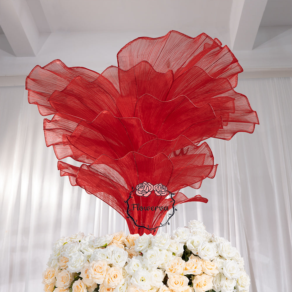 Flowerva Aesthetic Wedding Art Installation Red Vintage 180cm