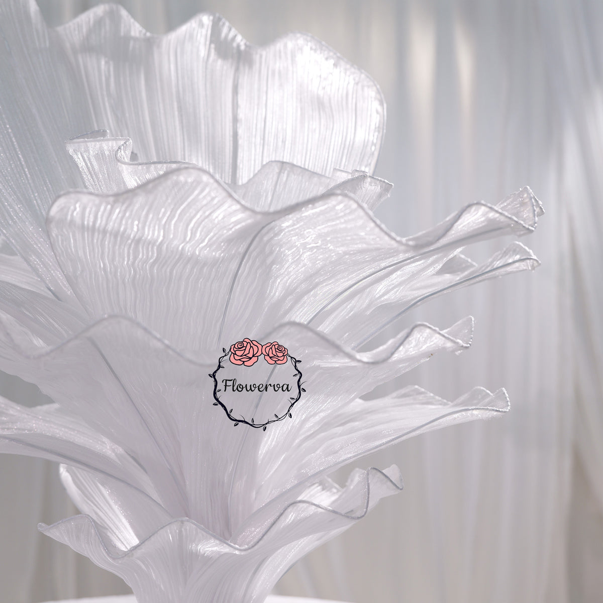 Flowerva Artistic Wedding Table Decorations Pure White