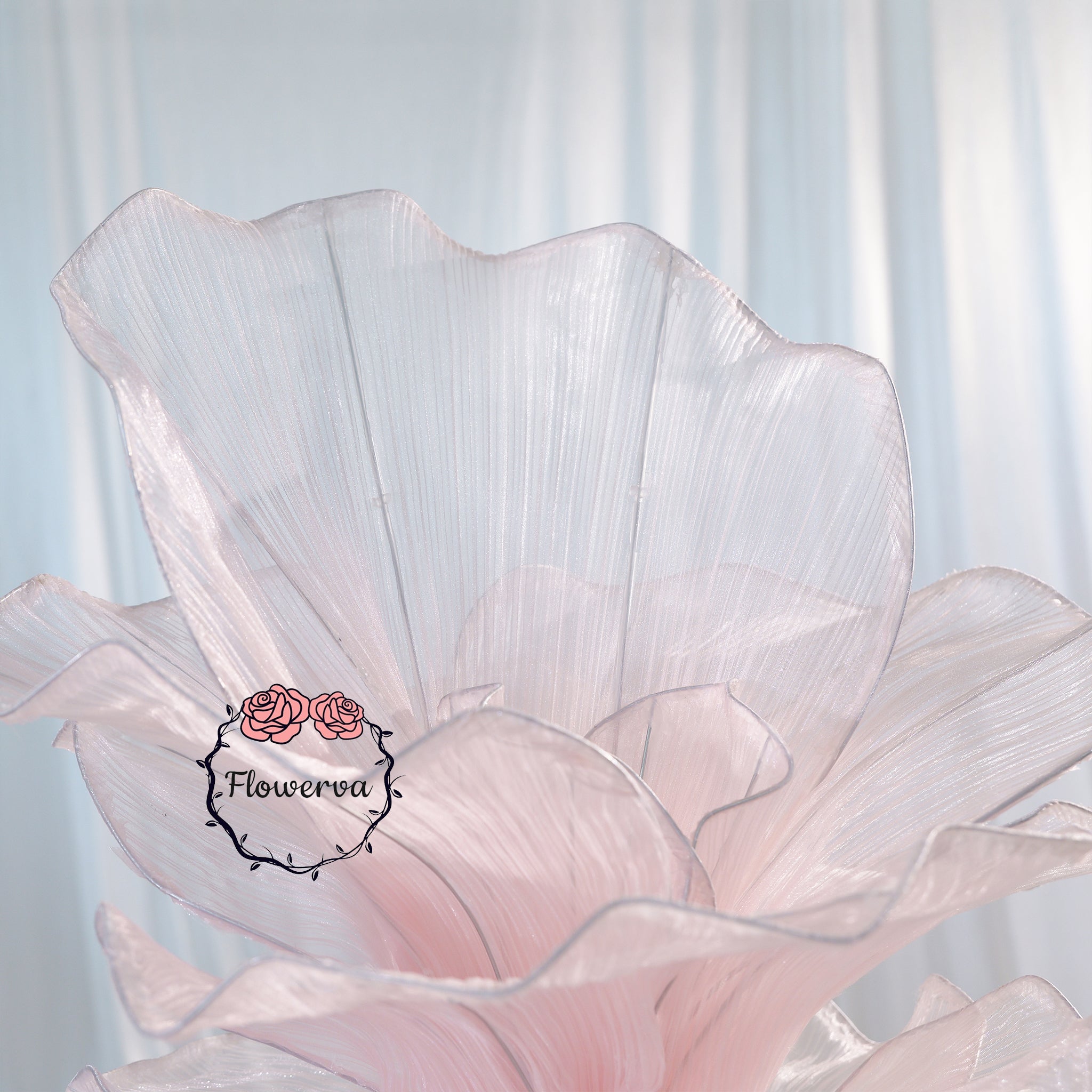 Flowerva Light Pink Table Flower Wedding Decoration (With Base)