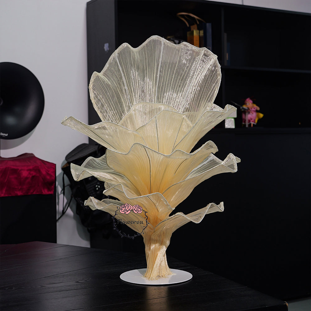 Flowerva Yellow Skin Table Flower Wedding Decoration (With Base)