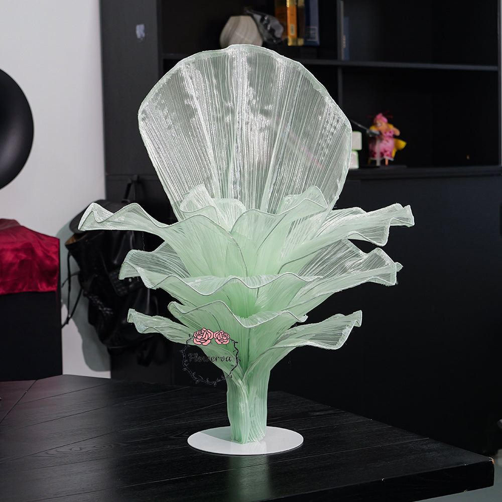 Flowerva Light Green Table Flower Wedding Decoration (With Base)