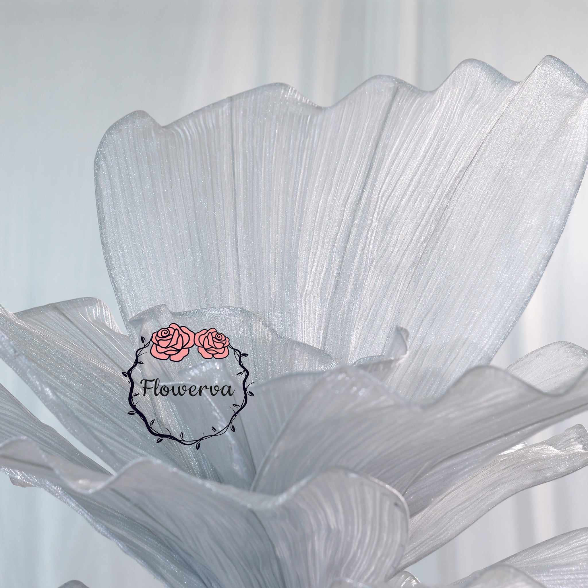 Flowerva "Glacier Flower" Luxury Wedding Decor Silver 100cm