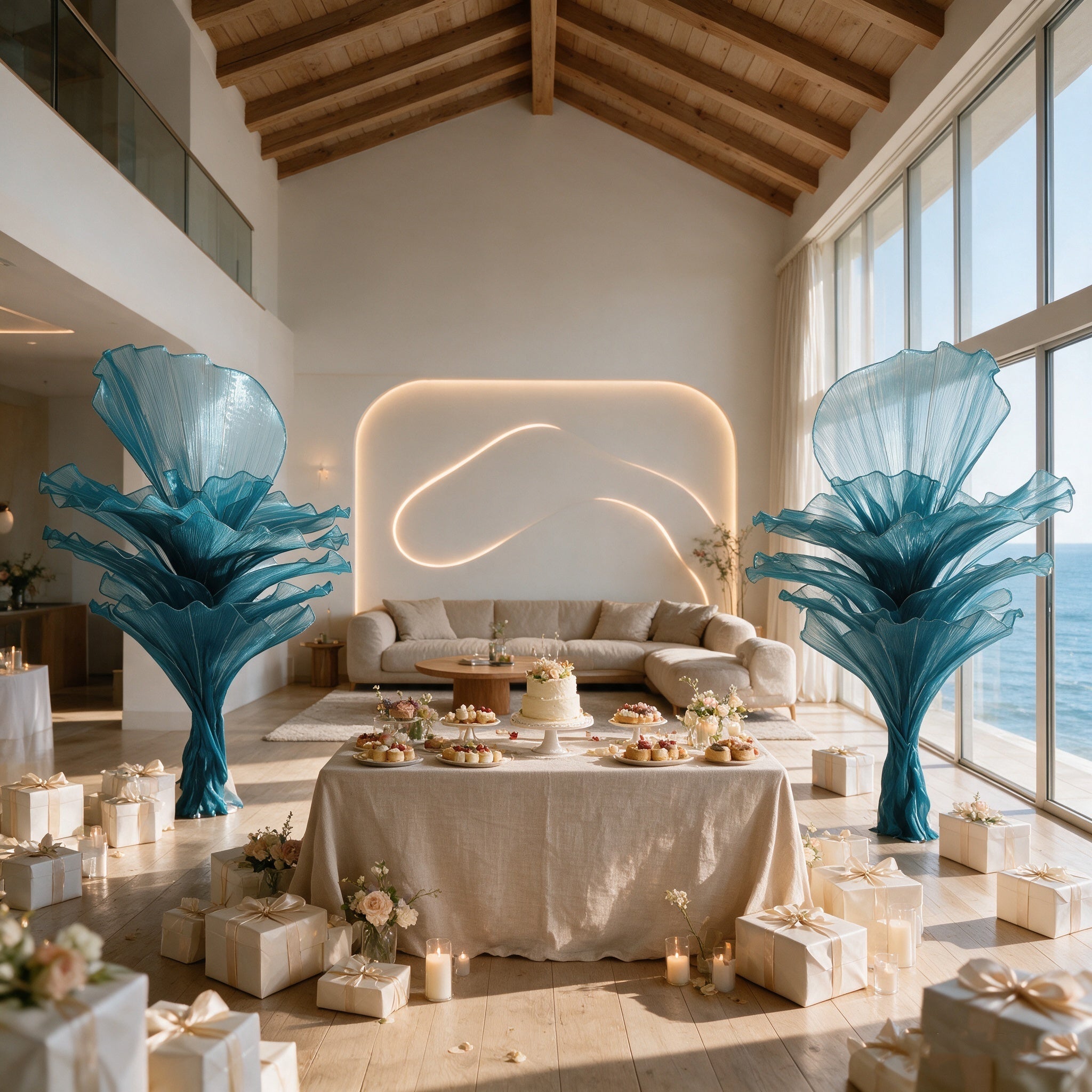 Flowerva "Ocean Love" Wedding Ceremony Deep Lake Blue