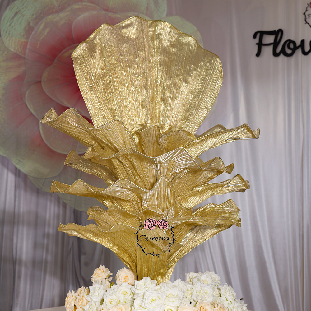 Flowerva Champagne Gold French Vintage Wedding and Home Art Decoration