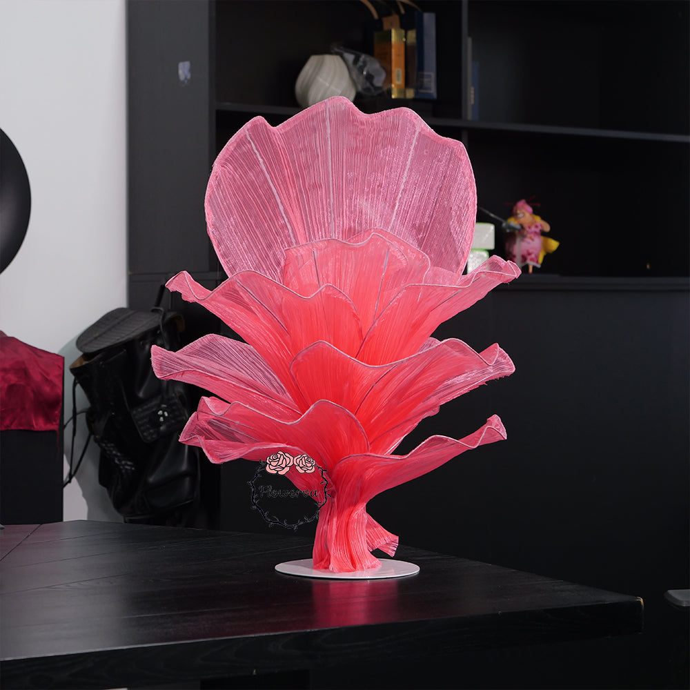 Flowerva Rose Red Table Flower Wedding Decoration (With Base)