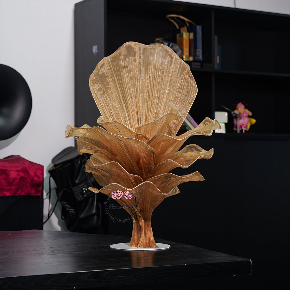 Flowerva Brown Table Flower Wedding Decoration (With Base)