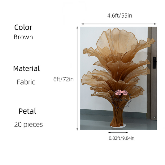 Flowerva Table Flower Wedding Decoration Brown