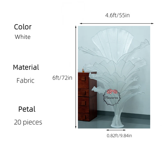 Flowerva Pure White Artistic Wedding Table Decorations